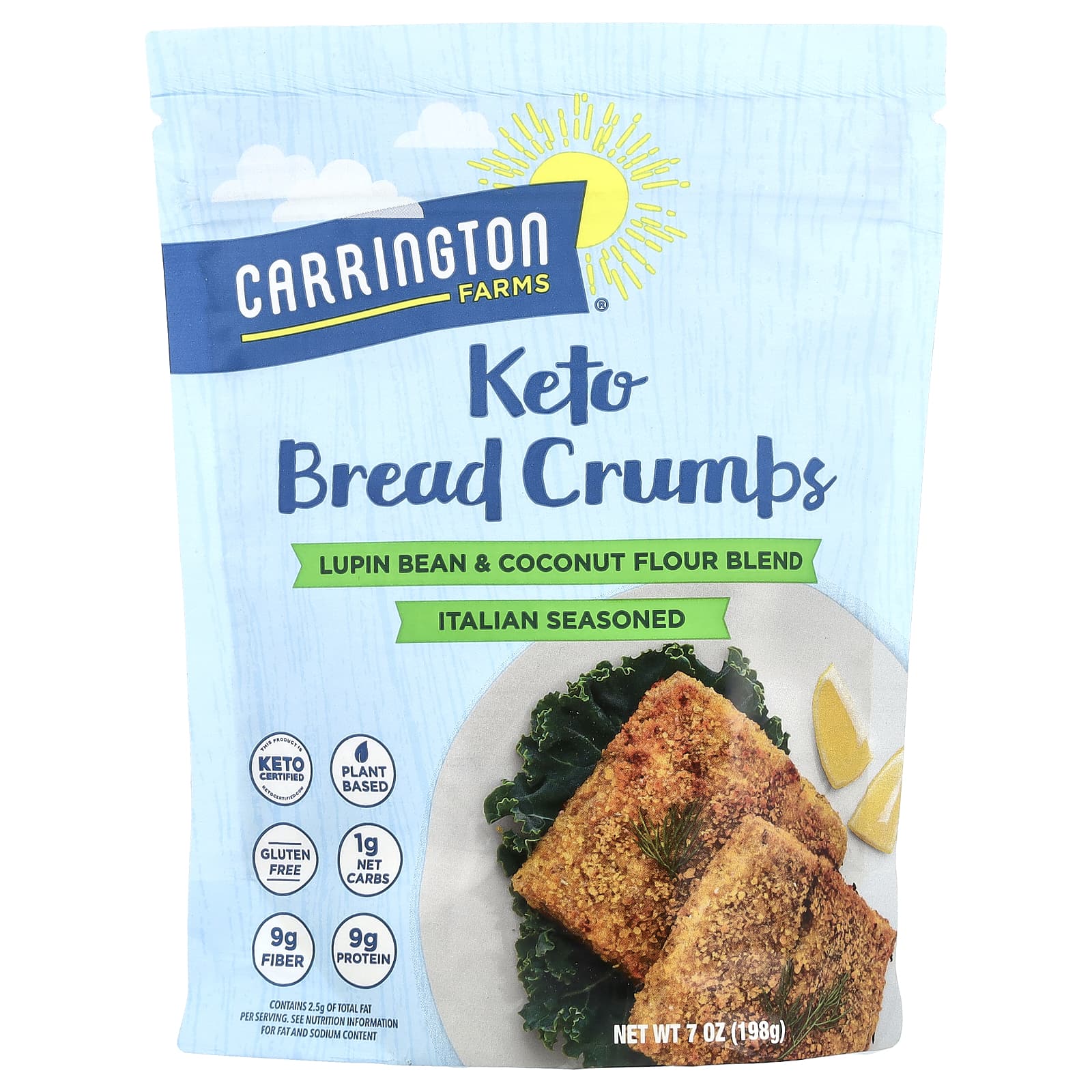 Keto Italian Seasoned Bread Crumbs by Carrington Farms - Low Carb & Gluten Free - Image 1