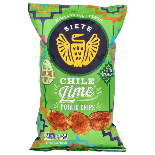 Siete, Potato Chips, Chile Lime, 5.5 oz (156 g) - Image 1