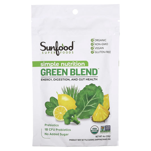 Sunfood, Simple Nutrition, Green Blend, 4 oz (113 g) - Image 1