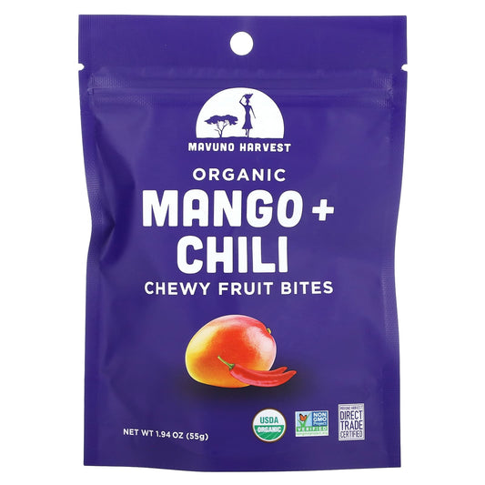 Mavuno Harvest, Organic Chewy Fruit Bites, Mango + Chili, 1.94 oz (55 g) - Image 1