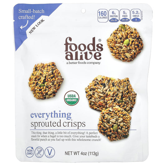 Sprouted Everything Crisps by Foods Alive, Organic, Vegan, 4oz - Image 1