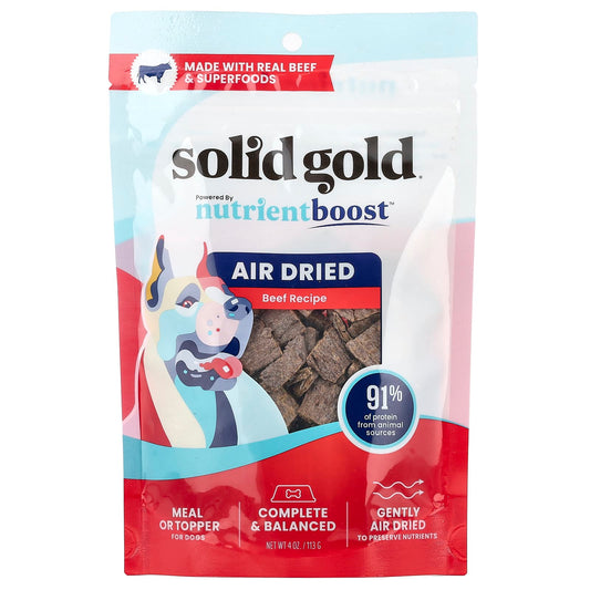 Solid Gold, Air Dried Meal or Topper, For Dogs, Beef Recipe, 4 oz (113 g) - Image 1
