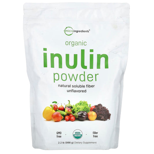 Micro Ingredients, Organic Inulin Powder, Unflavored, 2.2 lb (998 g) - Image 1
