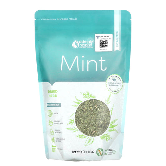 USimplySeason, Dried Herb, Mint, Cut & Sifted, 4 oz (113 g) - Image 1