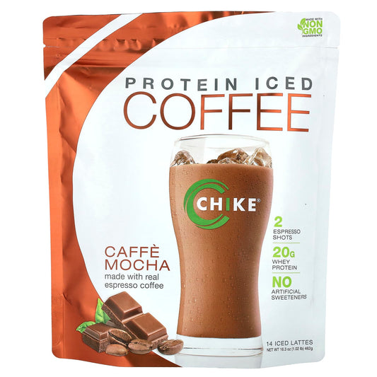 Chike Nutrition Protein Iced Coffee, Caffe Mocha, High Protein, 16.3 oz - Image 1