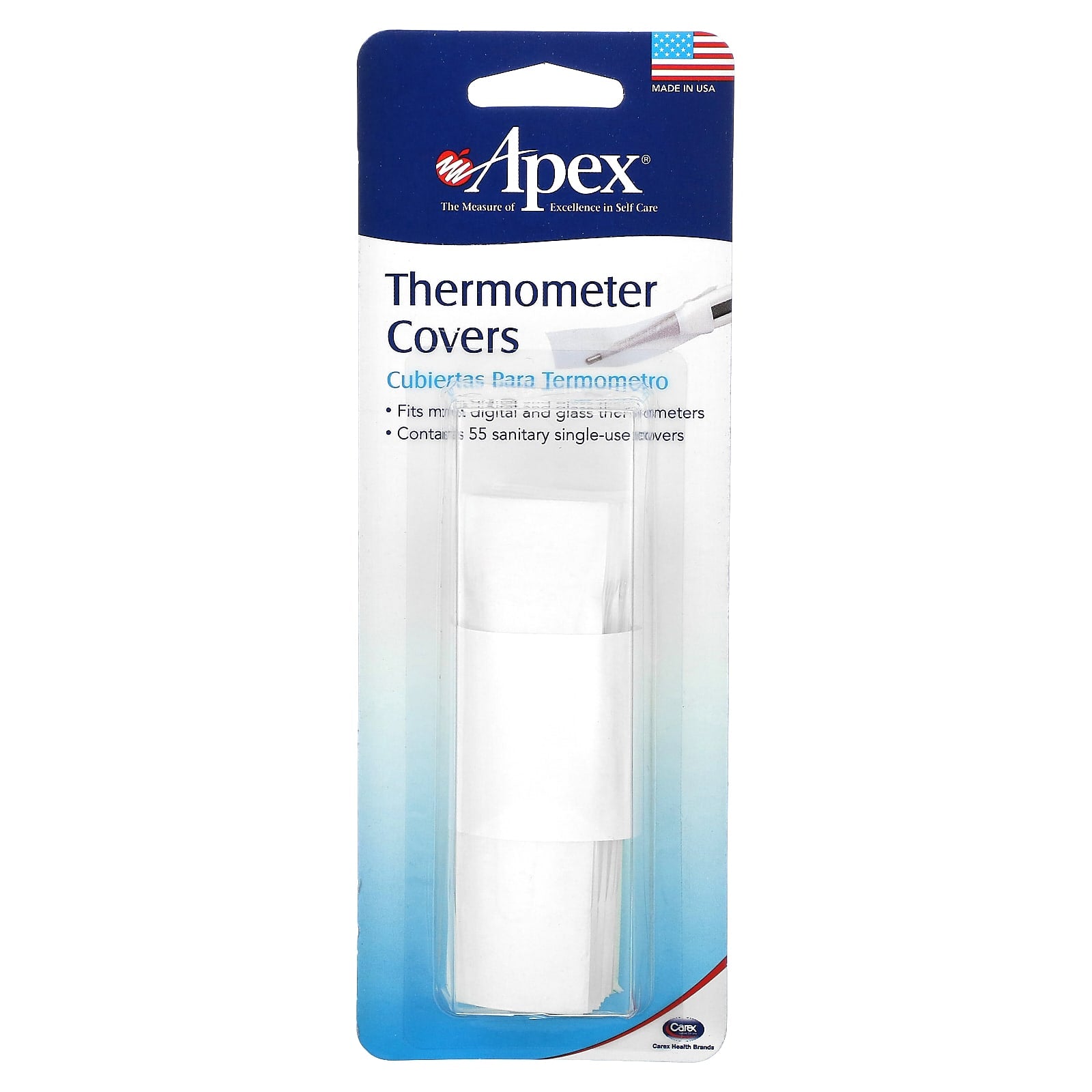 Apex Digital Thermometer Covers - 55 Pack Sanitary Single-Use - Image 1