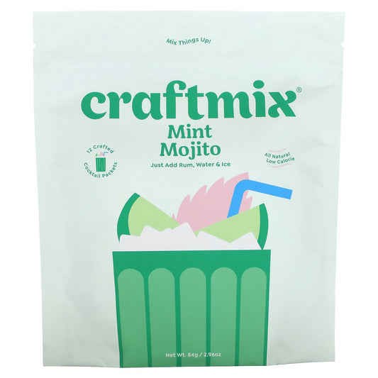 Vegan Mint Mojito Cocktail Mix Packets, 12x 2.96 oz, All Natural - Image 1