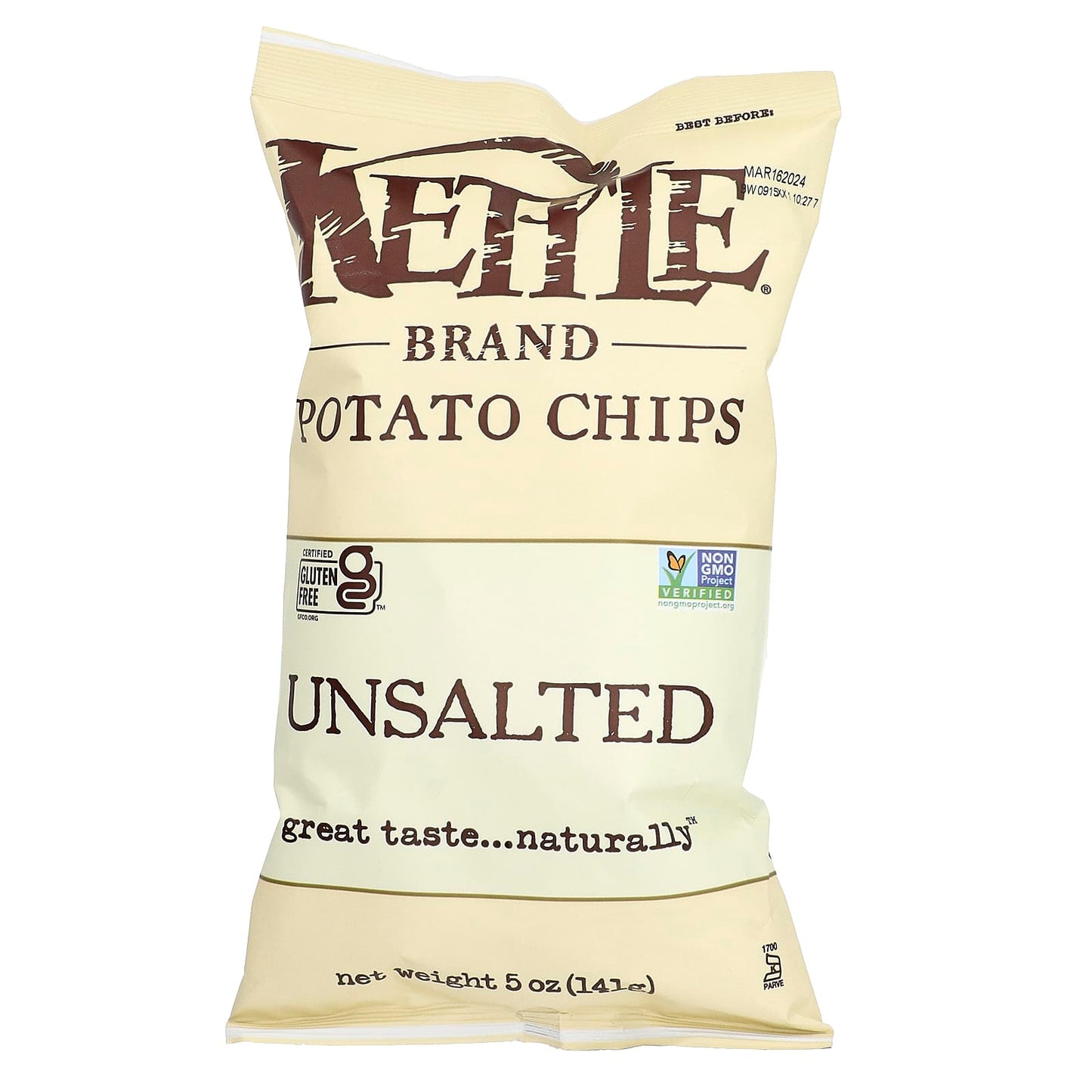 Kettle Foods, Potato Chips, Unsalted, 5 oz (141 g) - Image 1