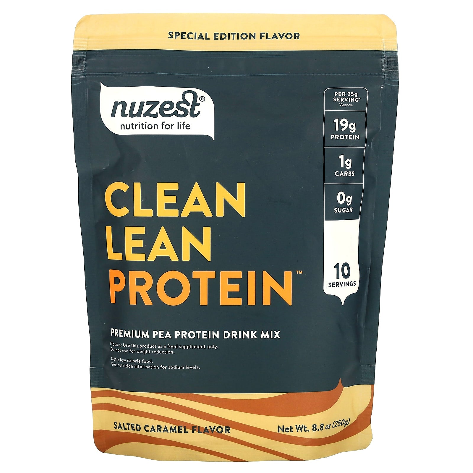 Nuzest, Clean Lean Protein, Salted Caramel, 8.8 oz (250 g) - Image 1