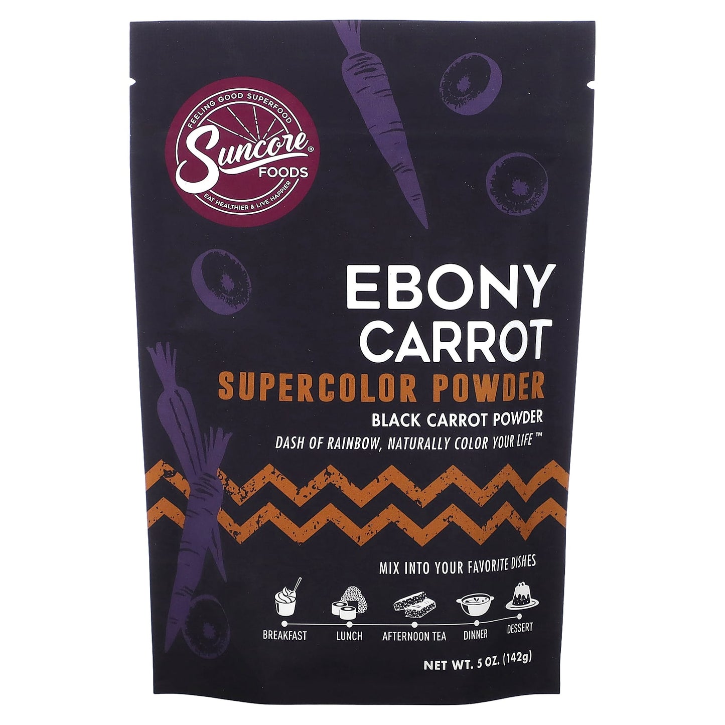 Suncore Foods, Ebony Carrot, Supercolor Powder, 5 oz. (142 g) - Image 1