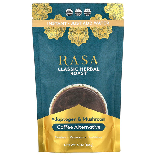 Rasa, Adaptogen & Mushroom Coffee Alternative, Instant, Classic Herbal Roast, 5 oz (144 g) - Image 1