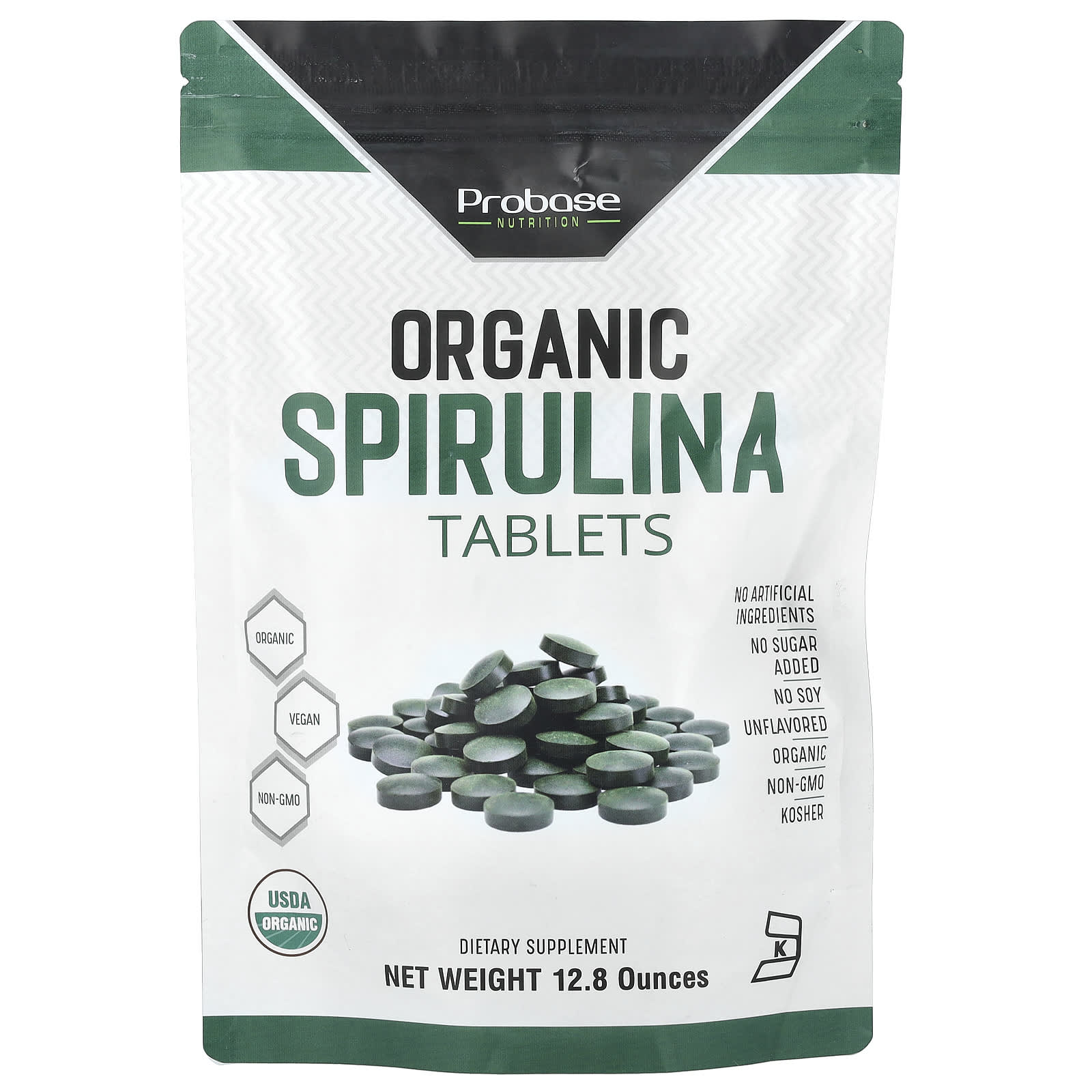 Probase Nutrition, Organic Spirulina Tablets , 12.8 oz - Image 1