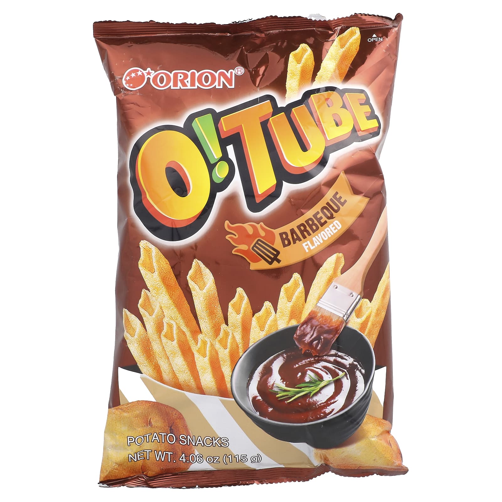 Orion, O! Tube, Potato Snacks, Barbeque, 4.06 oz (115 g) - Image 1