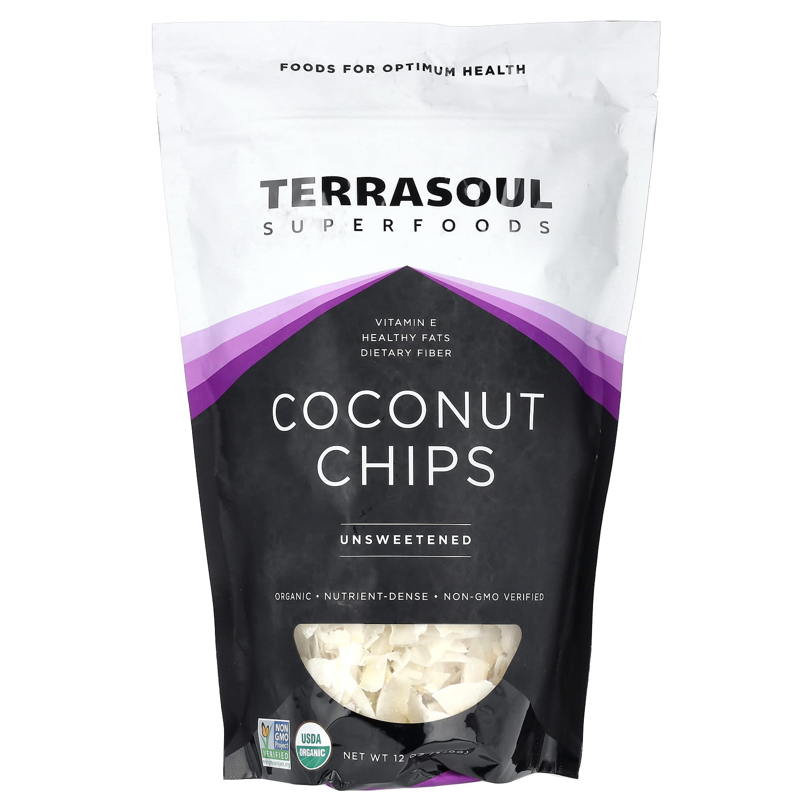 Terrasoul Superfoods, Coconut Chips, Unsweetened, 12 oz (340 g) - Image 1