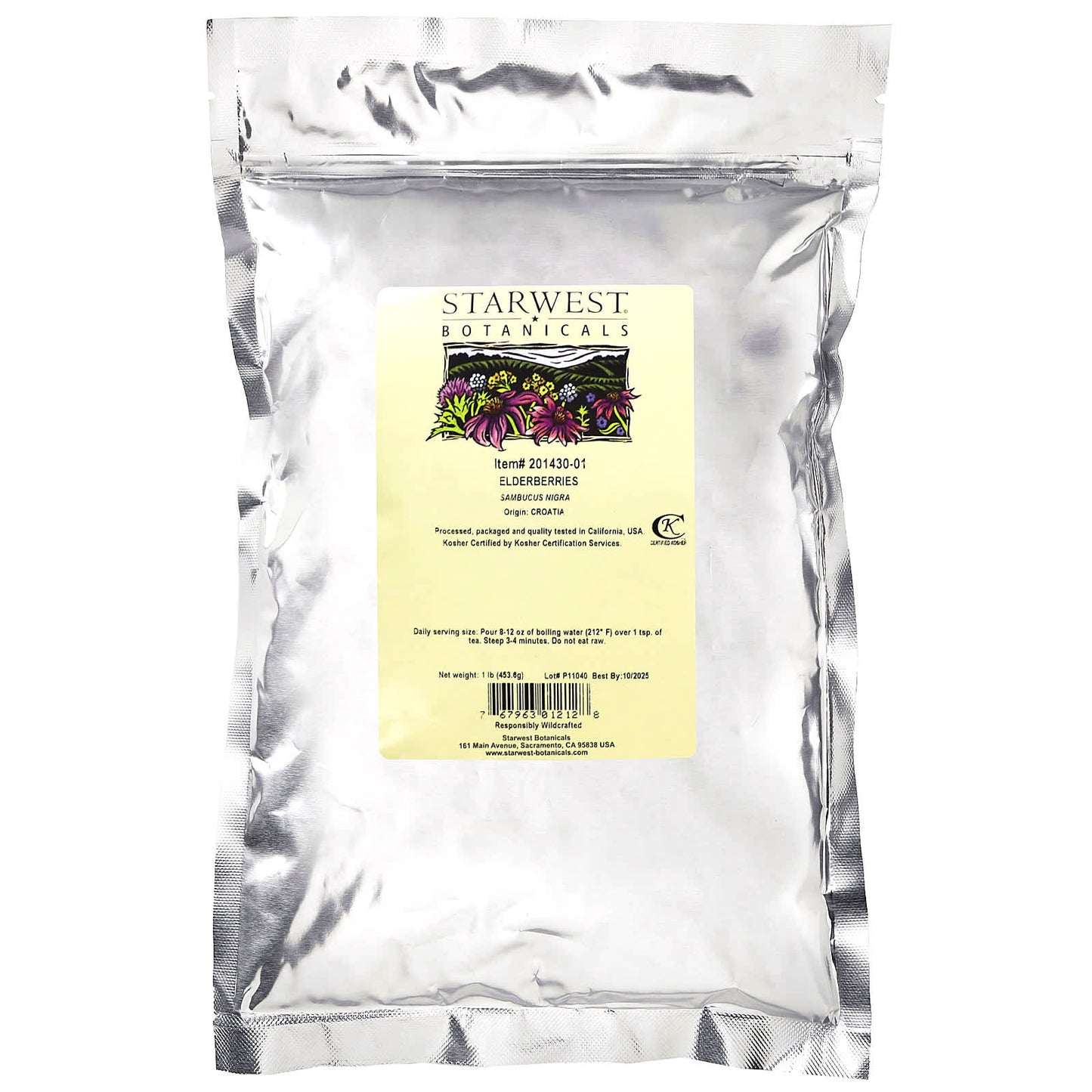 Starwest Botanicals, Elderberries, 1 lb (453.6 g) - Image 2