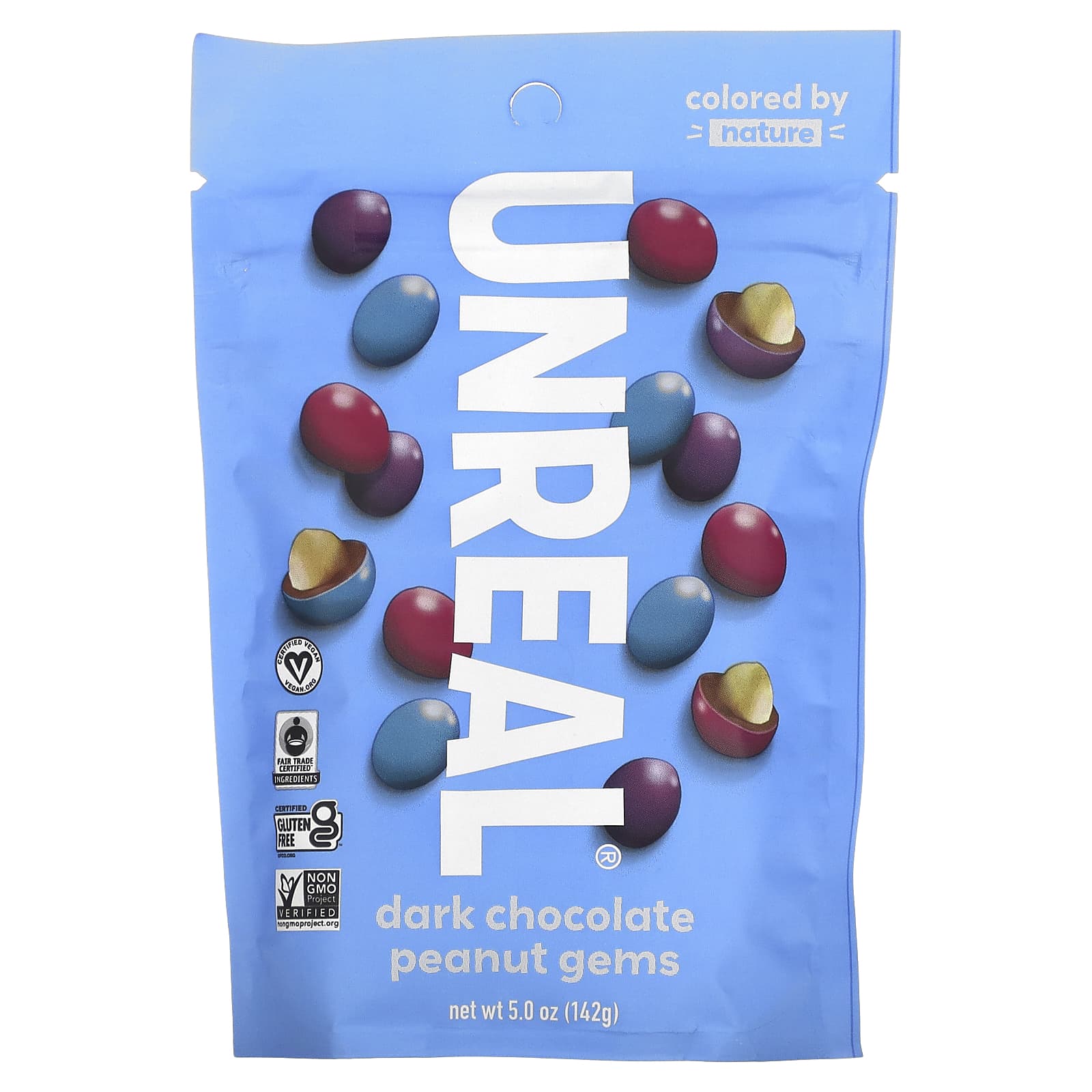 Unreal, Dark Chocolate Peanut Gems, 5 oz (142 g) - Image 1