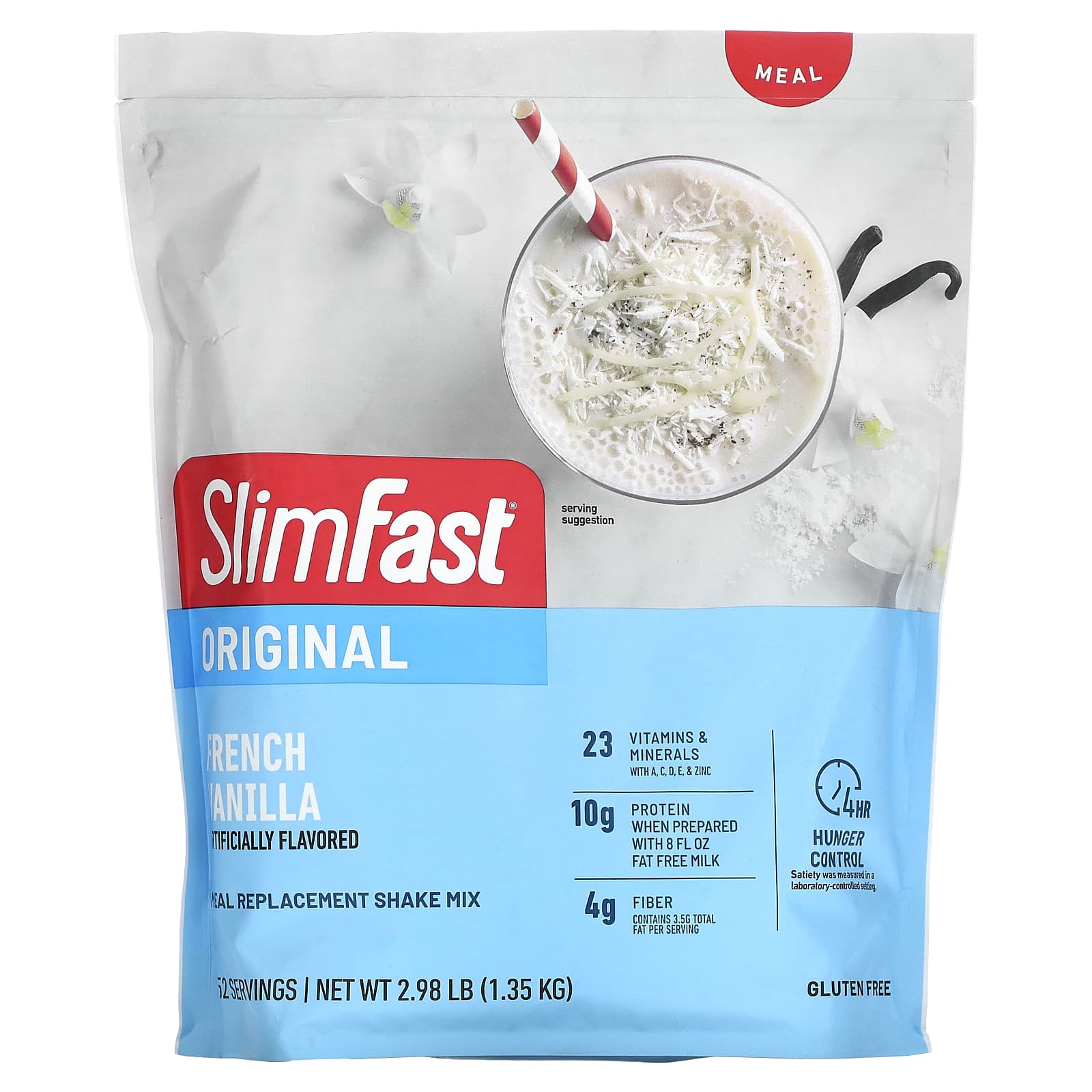 SlimFast, Original, Meal Replacement Shake Mix, French Vanilla, 2.98 lb (1.35 kg) - Image 1