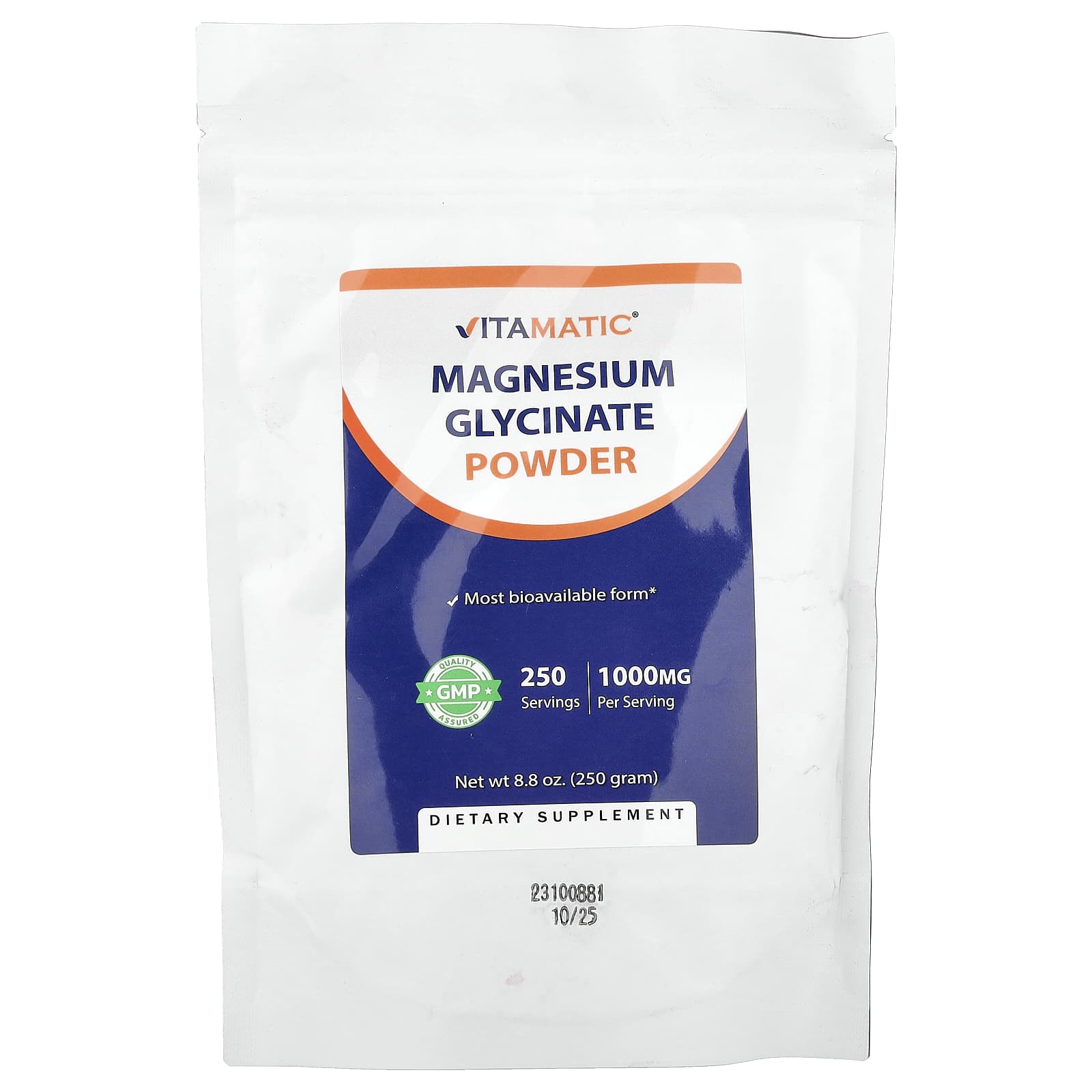 Vitamatic, Magnesium Glycinate Powder, 8.8 oz (250 g) - Image 1