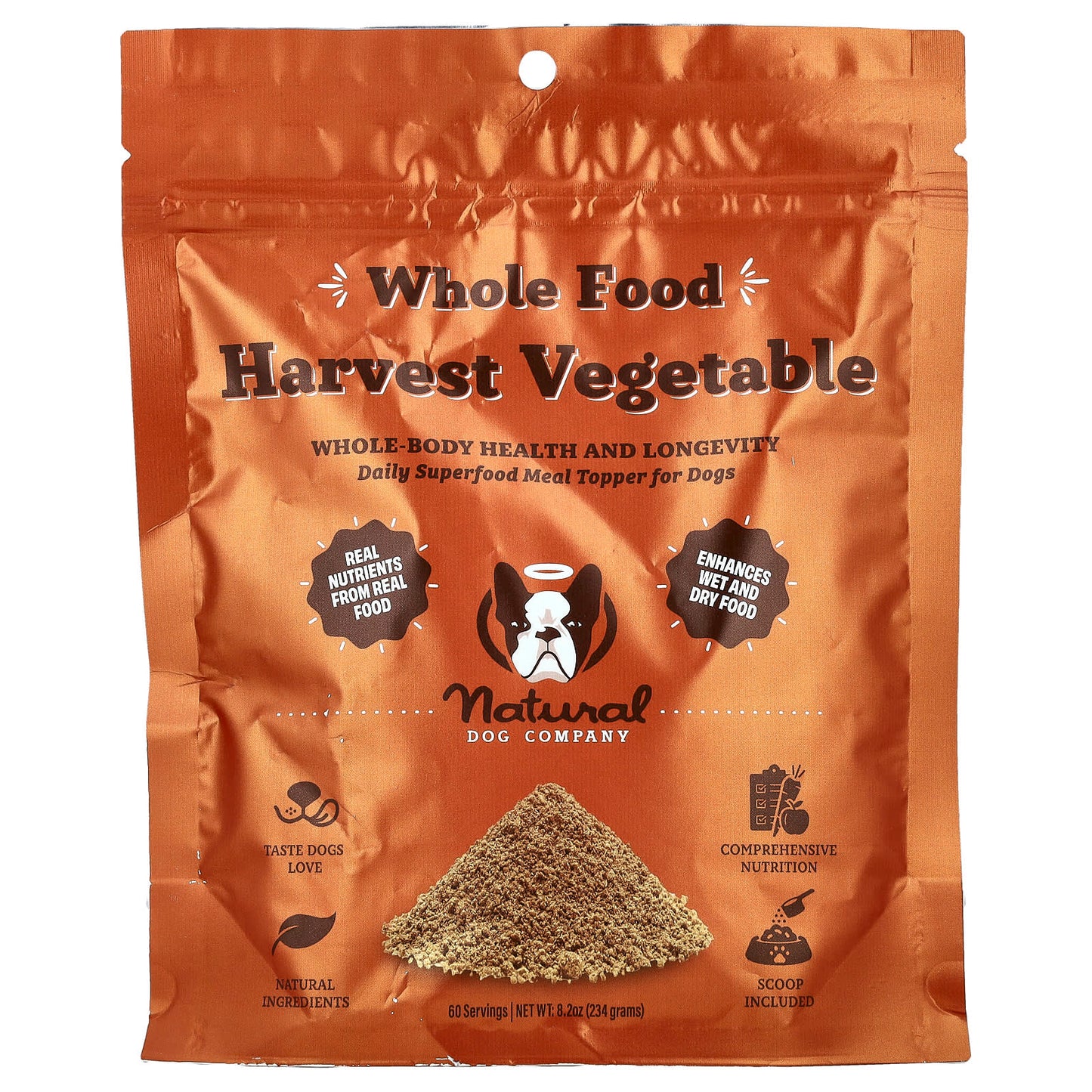 Natural Dog Company, Whole Food Harvest Vegetable, For Dogs, 8.2 oz (234 g) - Image 1