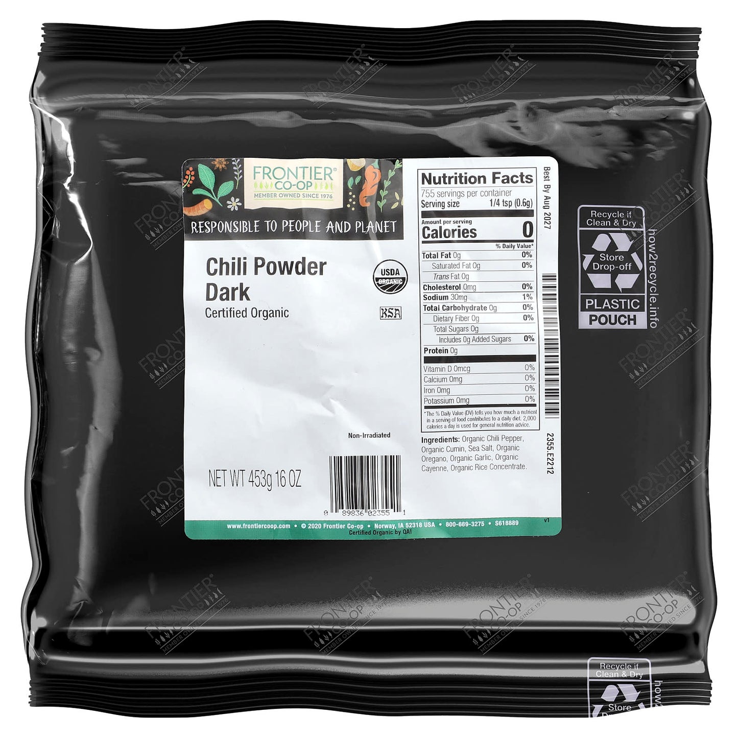 Organic Dark Chili Powder by Frontier Co-op, Non-GMO & USDA Certified - Image 2