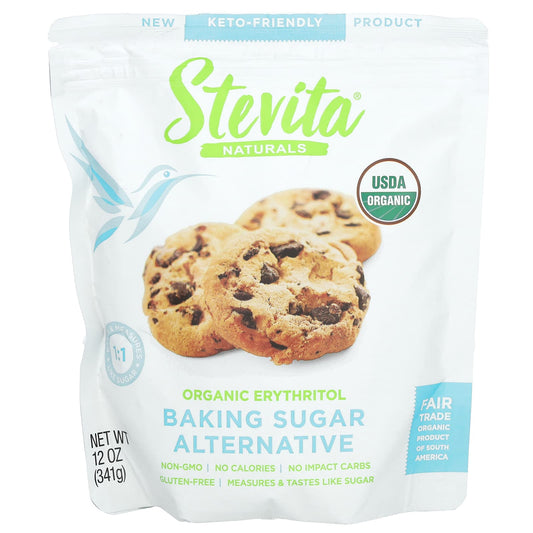 Stevita, Baking Sugar Alternative, Organic Erythritol, 12 oz (341 g) - Image 1