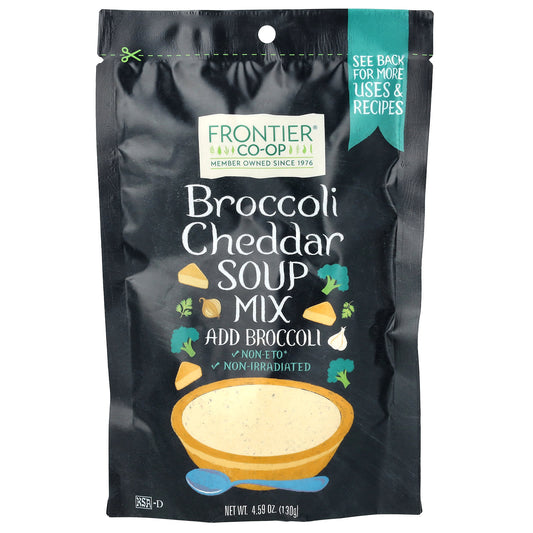 Frontier Co-op Broccoli Cheddar Soup Mix, 4.59 oz (130g) - Vegan & Kosher - Image 1