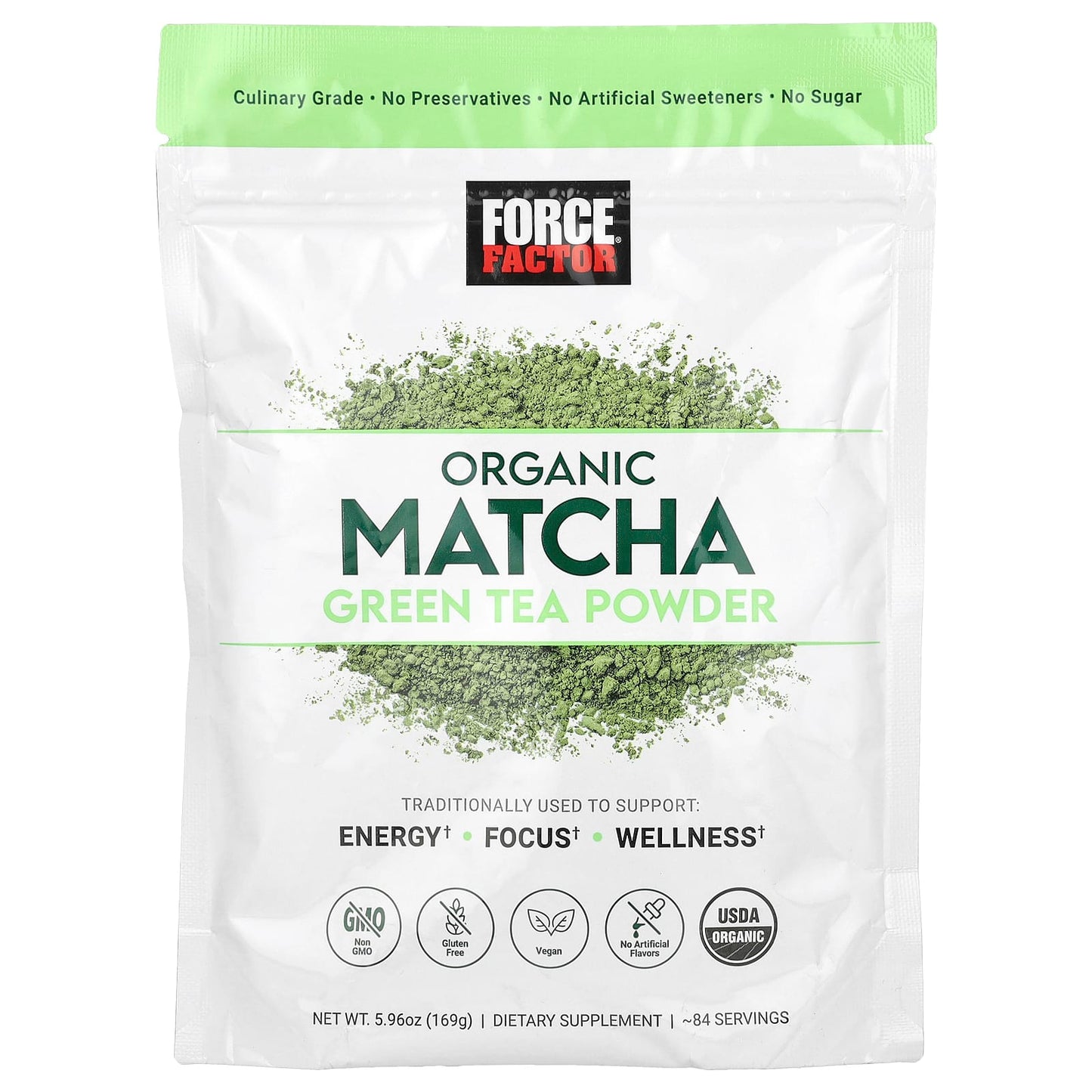 Force Factor Organic Matcha Green Tea Powder for Energy, Focus & Wellness - Image 1