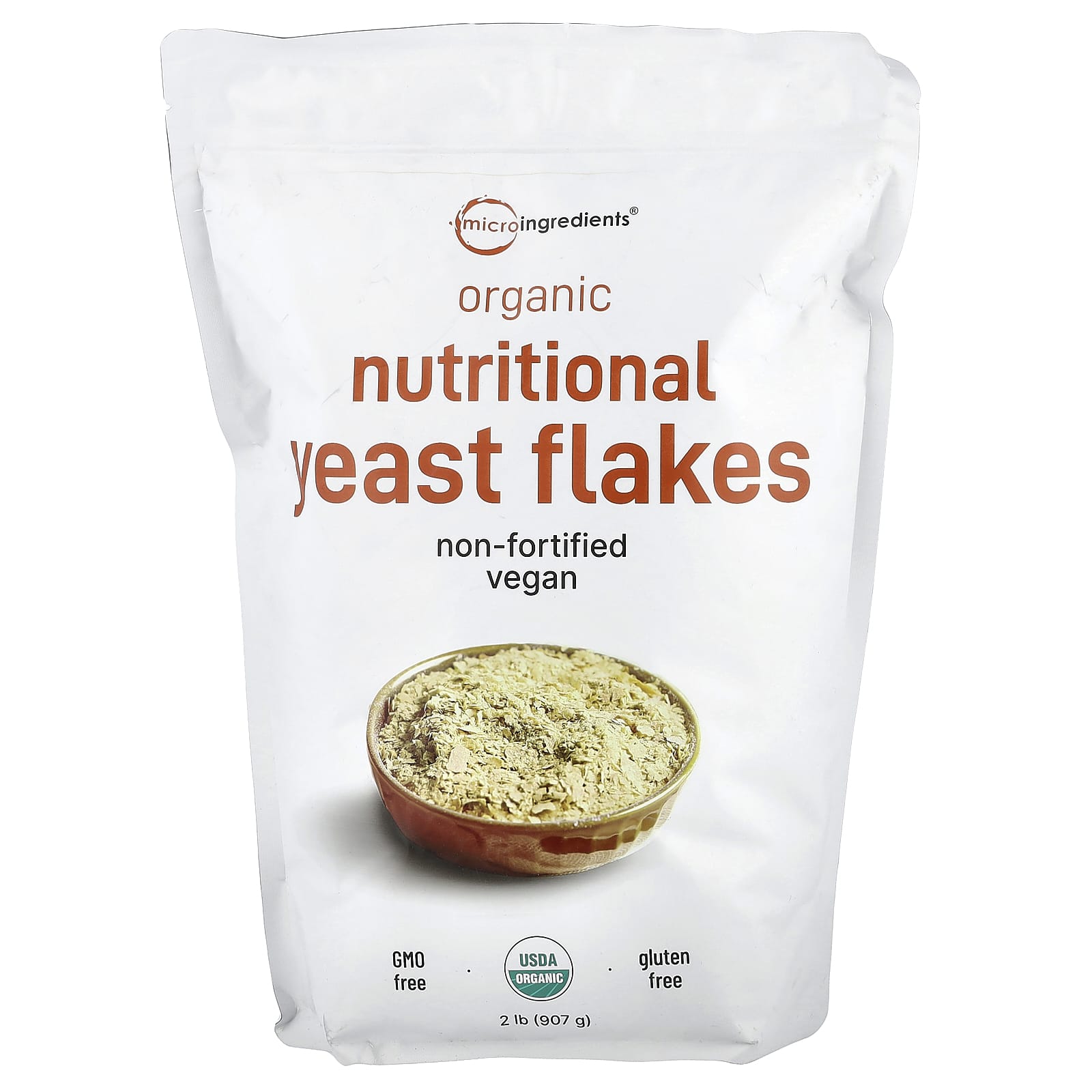 Micro Ingredients, Organic Nutritional Yeast Flakes , 2 lb (907 g) - Image 1