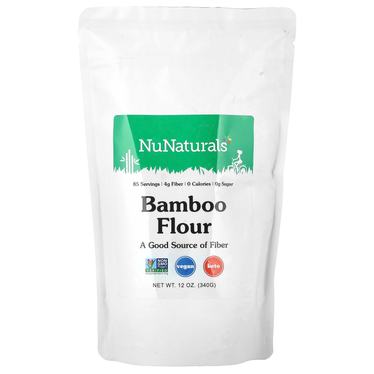 NuNaturals, Bamboo Flour, 12 oz (340 g) - Image 1