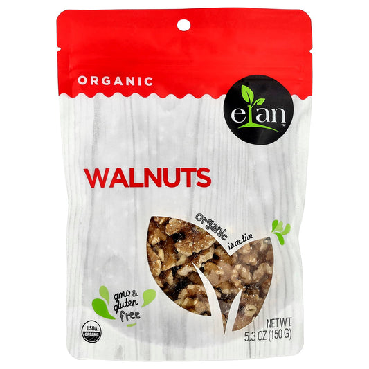 Organic Walnuts by Elan - Brain-Boosting Nuts (5.3 oz, 150g) - Image 1