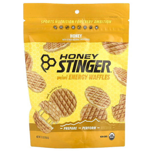 Organic Energy Waffles by Honey Stinger, Mini Snacks, 5.3 oz - Image 1