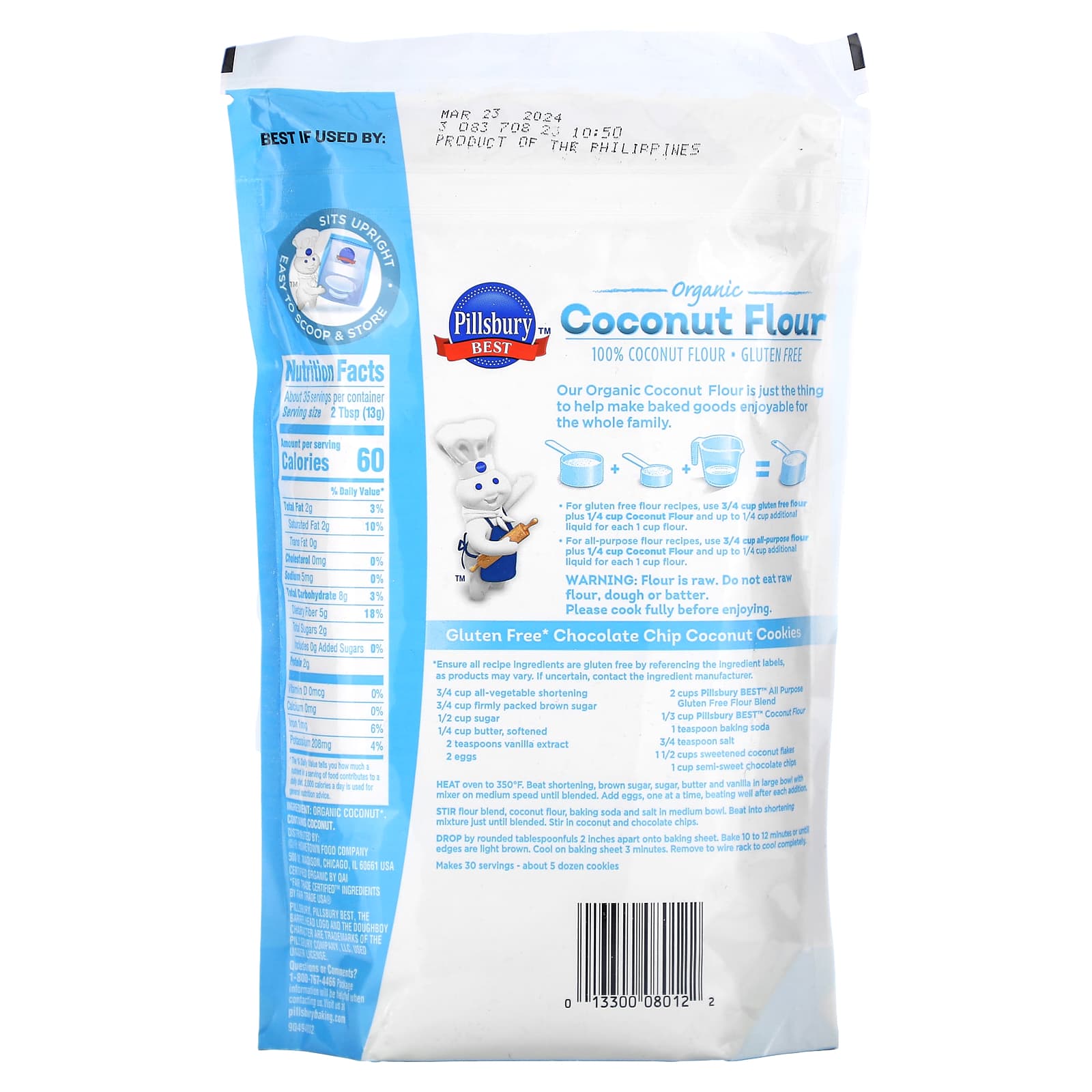 Pillsbury, Organic Coconut Flour, 1 lb. (454 g) - Image 2