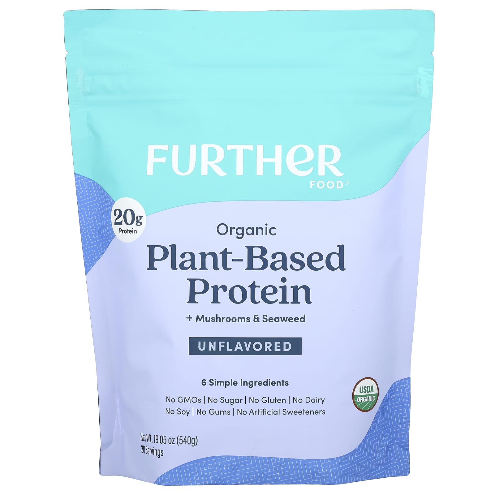 Organic Plant-Based Protein Powder with Mushrooms & Seaweed by Further Food - Image 1