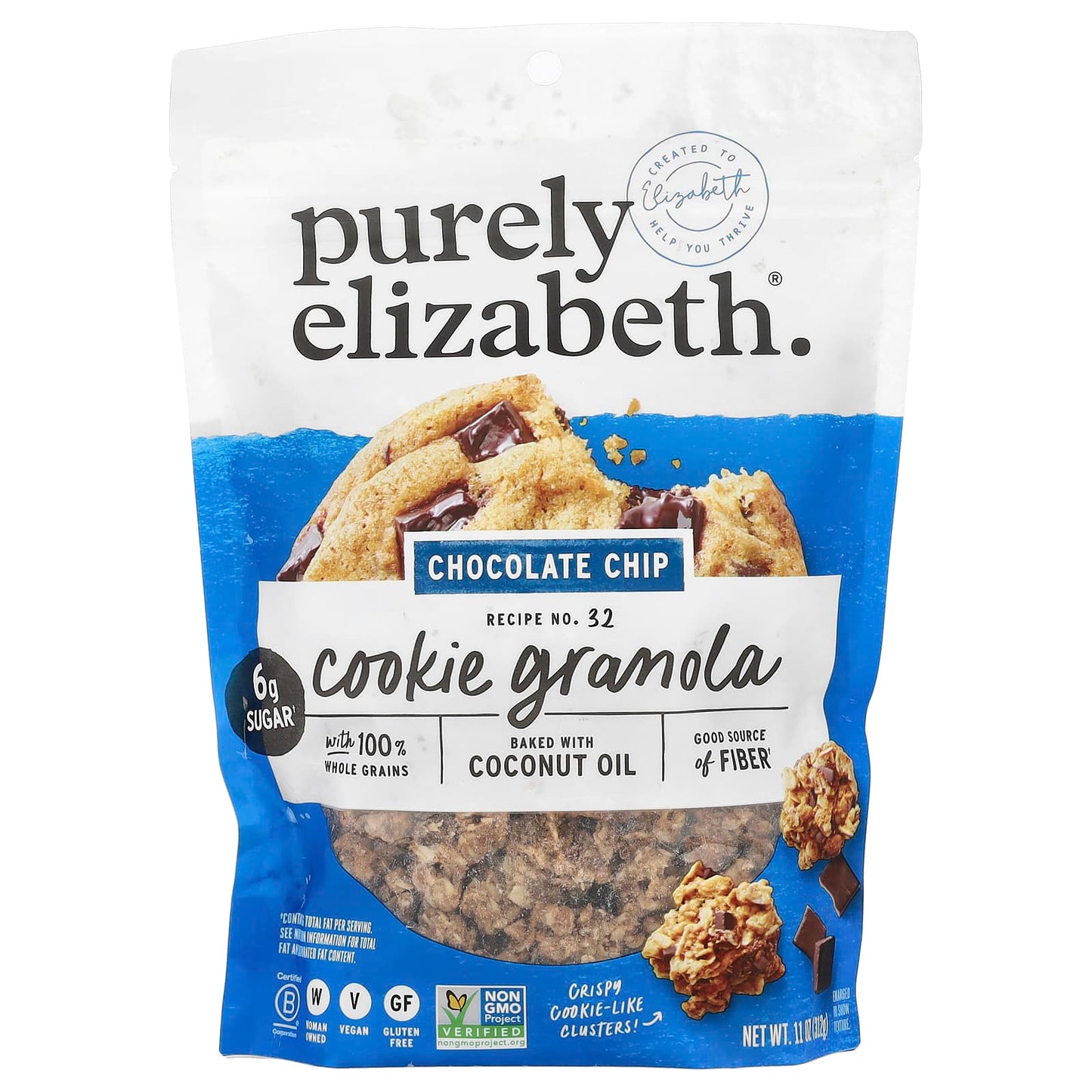 Purely Elizabeth, Cookie Granola, Chocolate Chip, 11 oz (312 g) - Image 1