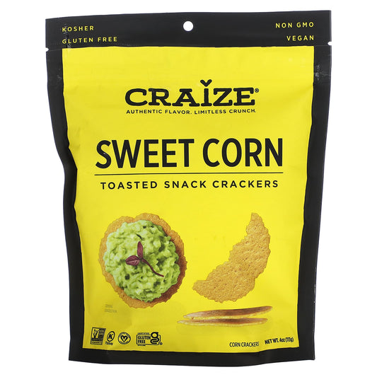 Craize Toasted Snack Crackers | Sweet Corn Flavor | 4 oz - Image 1