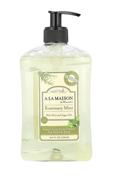 A La Maison de Provence, Liquid Soap For Hand & Body, Rosemary Mint, 16.9 fl oz (500 ml)
