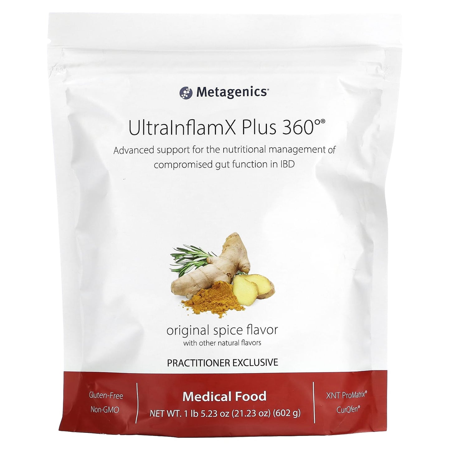 Metagenics, UltralnflamX Plus 360°, Medical Food, Original Spice, 21.23 oz (602 g) - Image 1