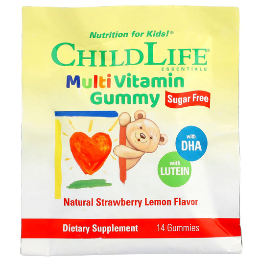 ChildLife Essentials Natural Strawberry Lemon Multivitamin Gummies for Kids, 14 Count - Image 1