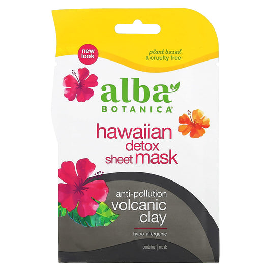 Alba Botanica Hawaiian Detox Sheet Mask, 1 Sheet, Cruelty Free - Image 1