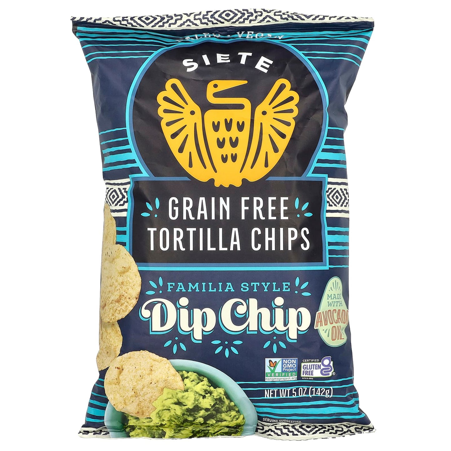 Siete, Grain Free Tortilla Chips, Dip Chip, 5 oz (142 g) - Image 1