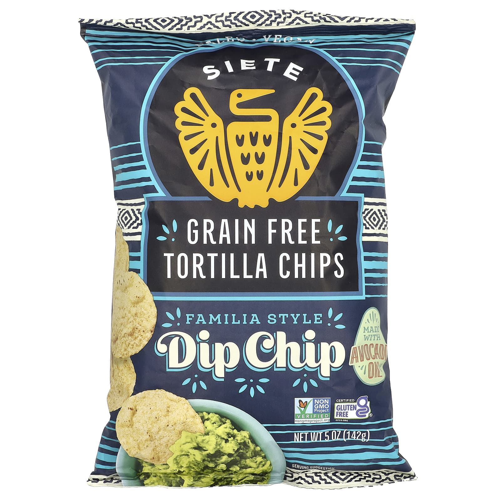 Siete, Grain Free Tortilla Chips, Dip Chip, 5 oz (142 g) - Image 1