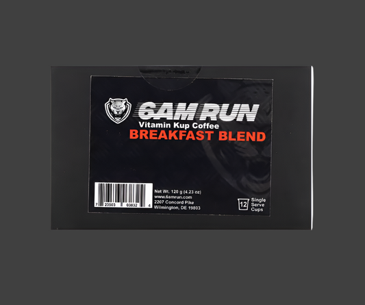 6AM Run, Vitamin Kup Coffee, Breakfast Blend, Decaf, 12 Single Serve Cups, 4.23 oz (120 g)