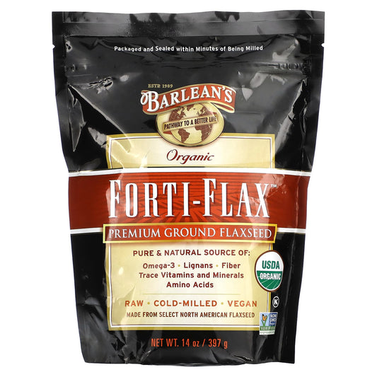 Barlean's Organic Forti-Flax Ground Flaxseed 14 oz - Premium Omega-3 Superfood - Image 1