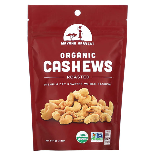 Mavuno Harvest, Organic Cashews, Roasted, 4 oz (112 g) - Image 1