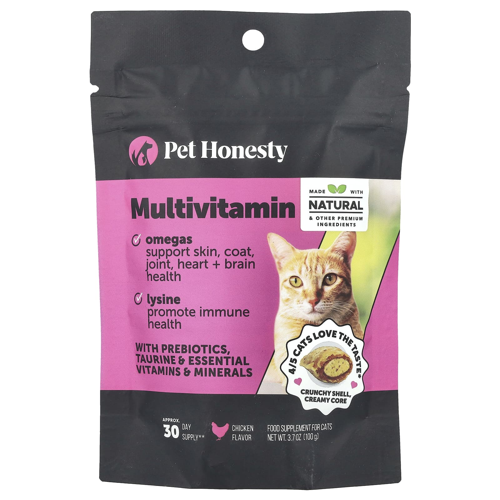 Pet Honesty, Multivitamin, For Cats, Chicken, 3.7 oz (100 g) - Image 1
