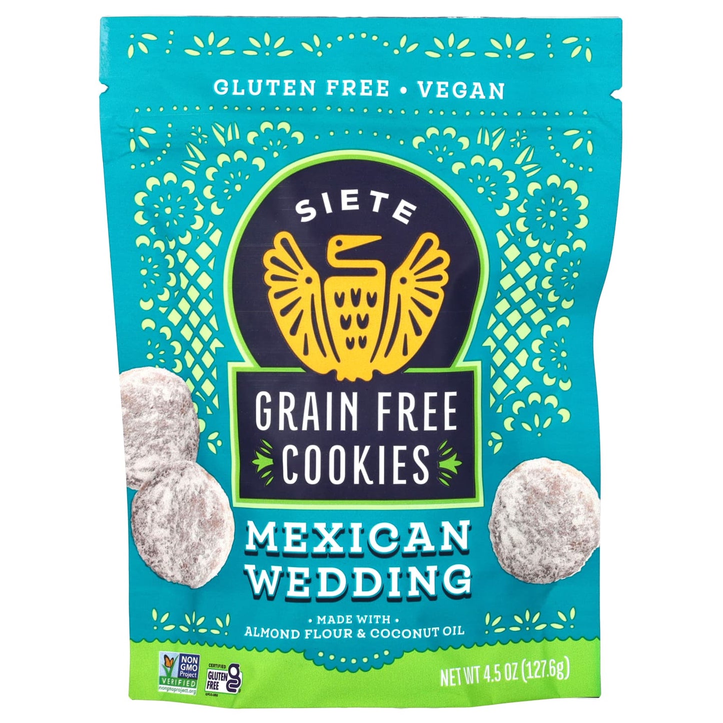 Siete, Grain Free Cookies, Mexican Wedding, 4.5 oz (127.6 g) - Image 1