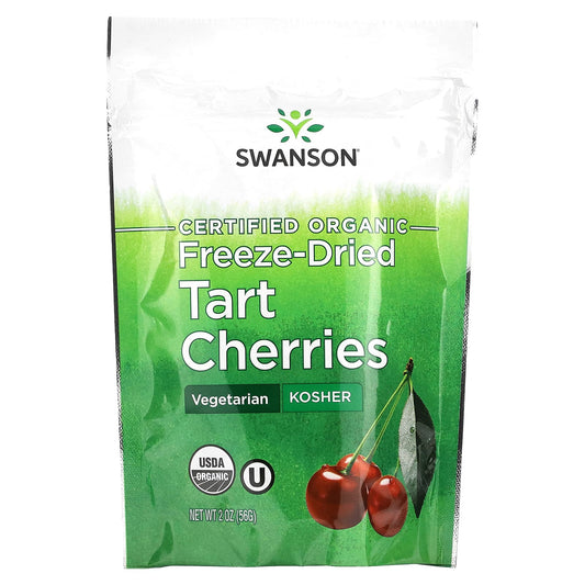 Swanson, Certified Organic Freeze-Dried Tart Cherries, 2 oz (56 g) - Image 1