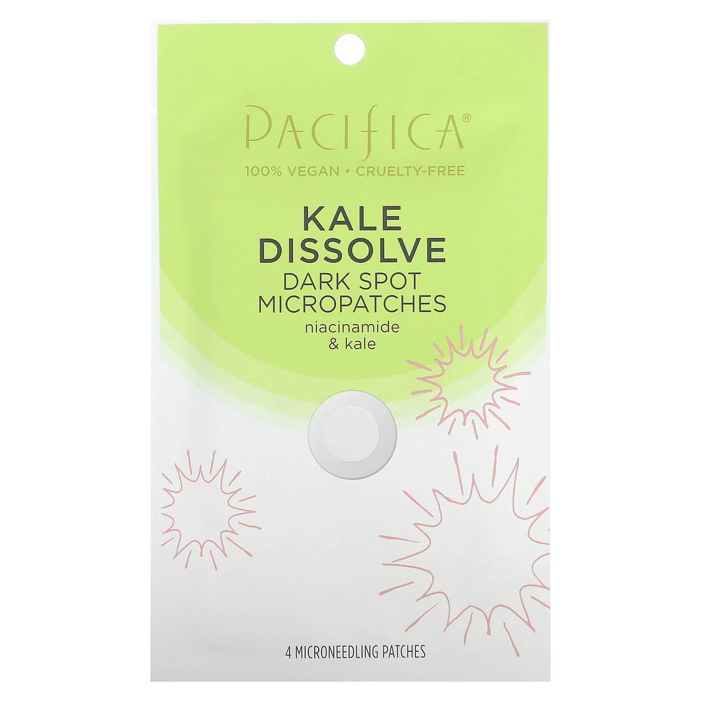 Pacifica, Kale Dissolve, Dark Spot Micropatches, 4 Microneedling Patches - Image 1