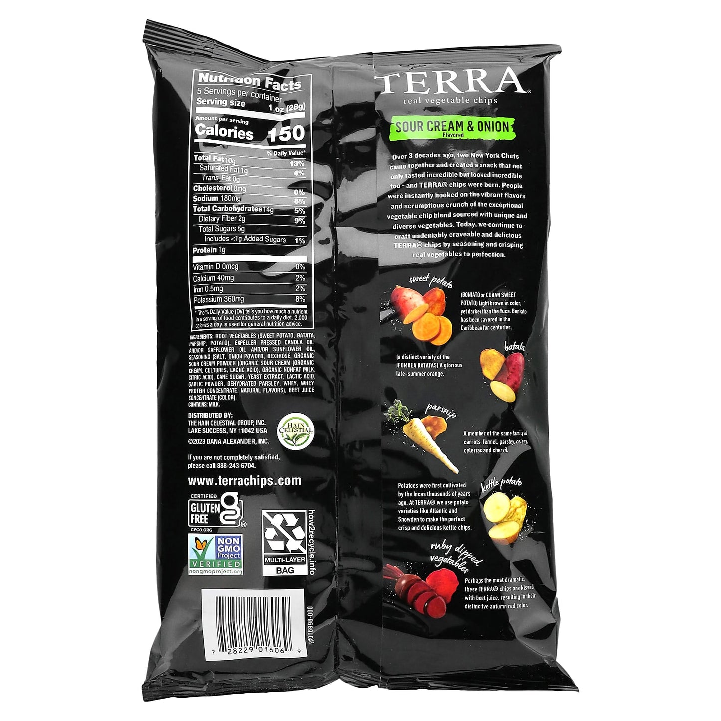 Terra, Real Vegetable Chips, Sour Cream & Onion , 5 oz (141 g) - Image 2