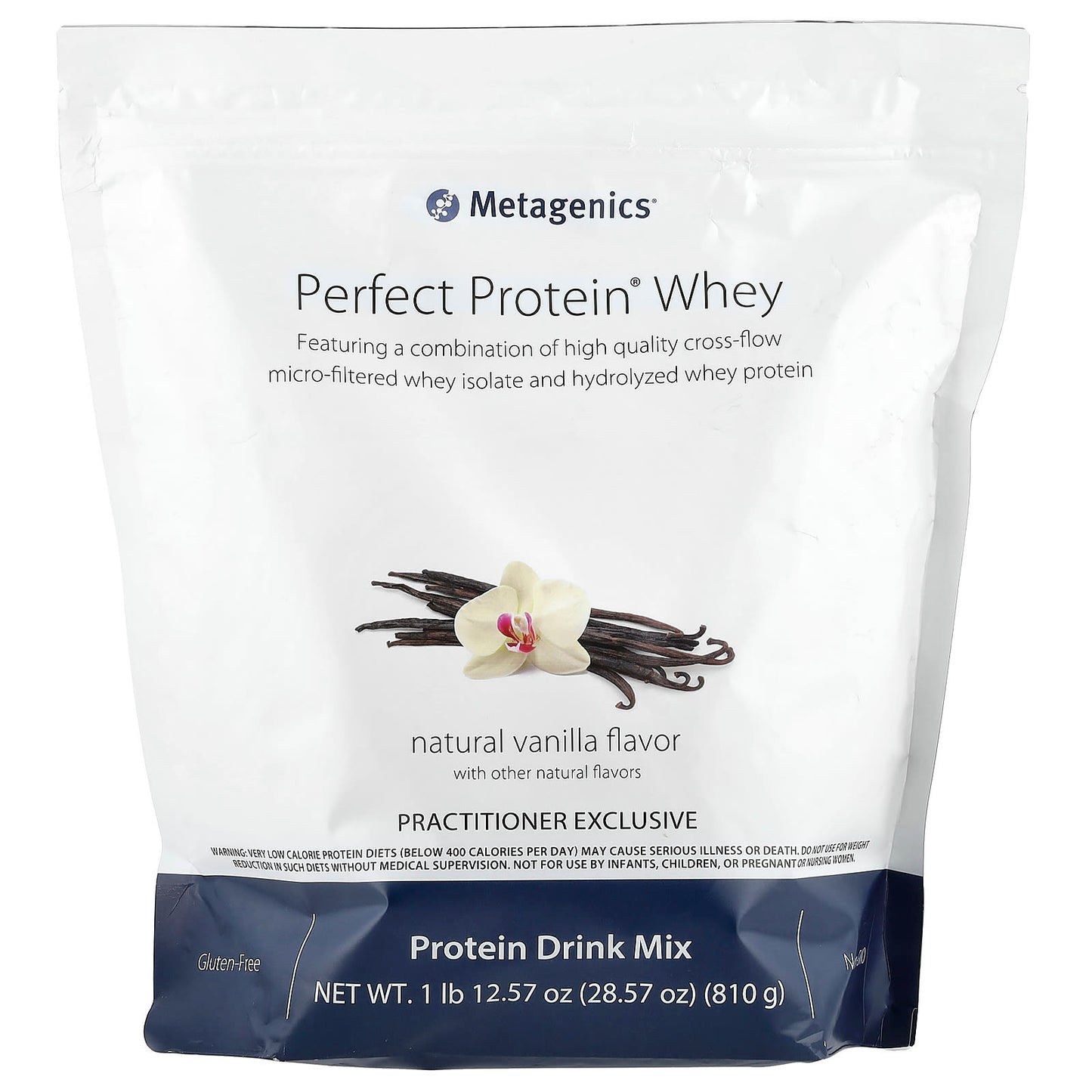 Metagenics, Perfect Protein® Whey, Natural Vanilla , 1 lb 12.57 oz (810 g) - Image 1